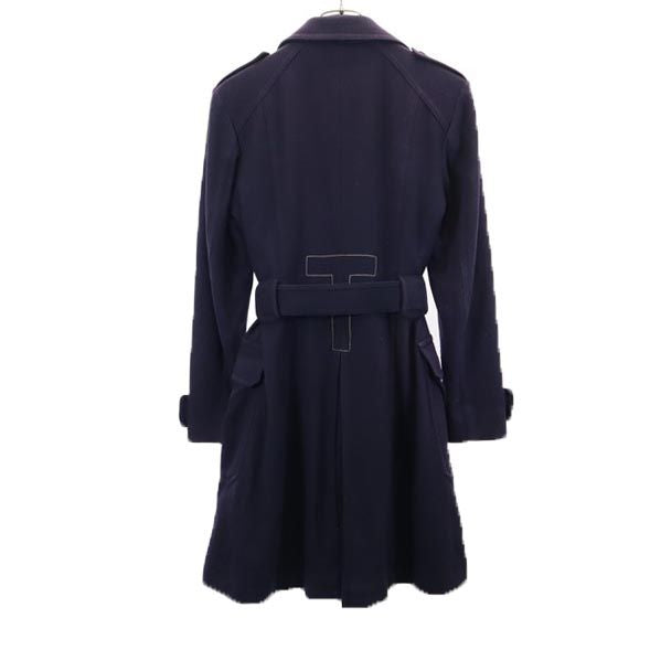 VETEMENTS CLASSIQUES ウールブレンド トレンチコート 36 ネイビー レディース