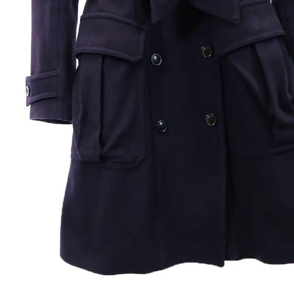 VETEMENTS CLASSIQUES ウールブレンド トレンチコート 36 ネイビー レディース