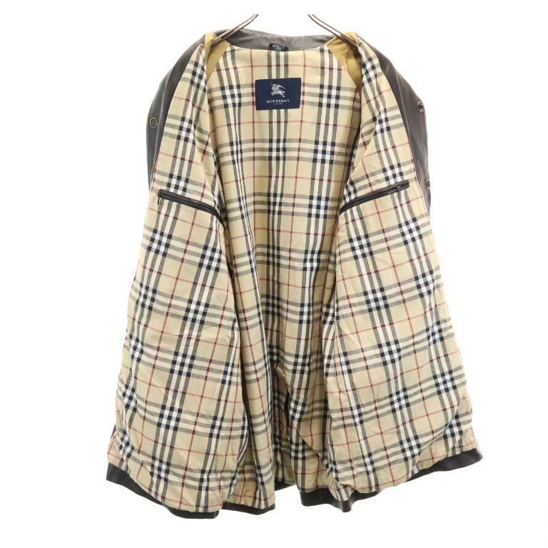 BURBERRY バーバリー レザーコート ブラック系 メンズ