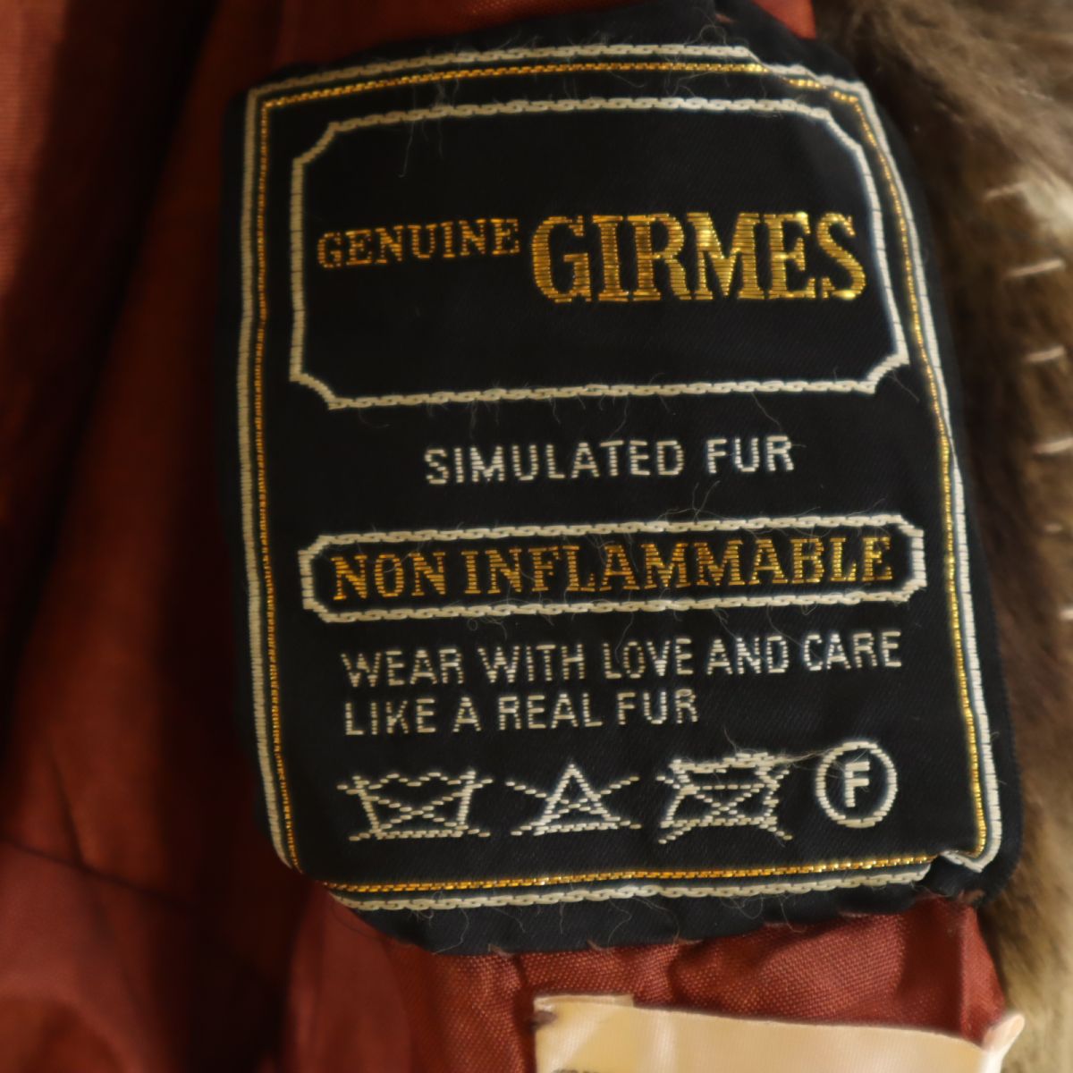 VINTAGE ヴィンテージ 70s 80s イギリス製 アニマル柄 ファー コート ブラウン系 レディース