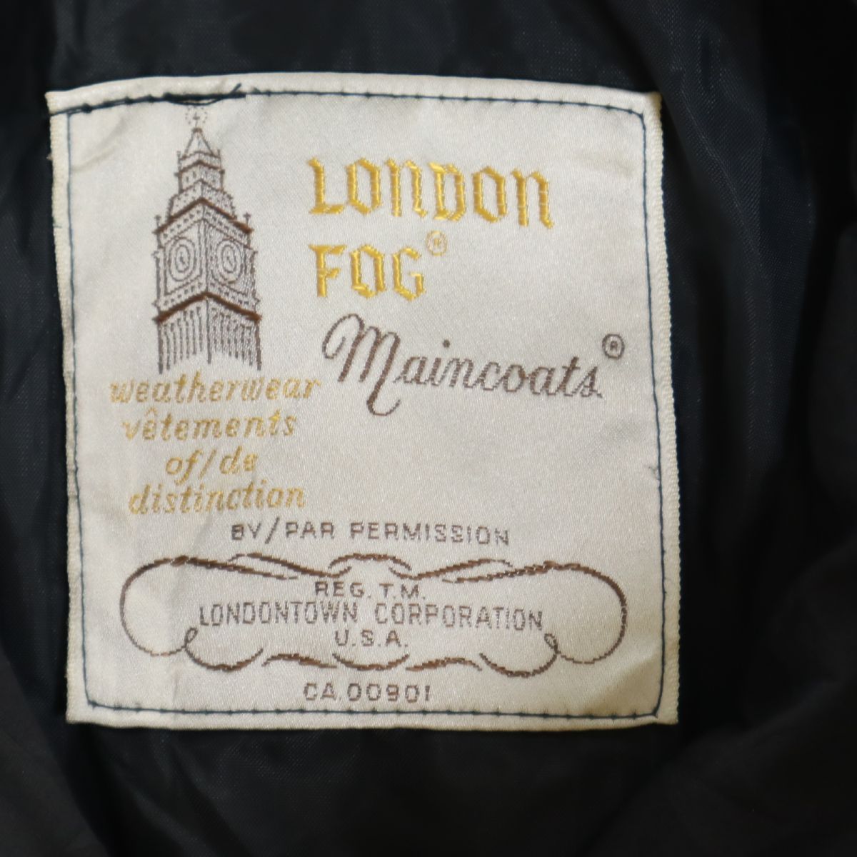 LONDON FOG ロンドンフォグ 80s ヴィンテージ ステンカラーコート M ブラック レディース