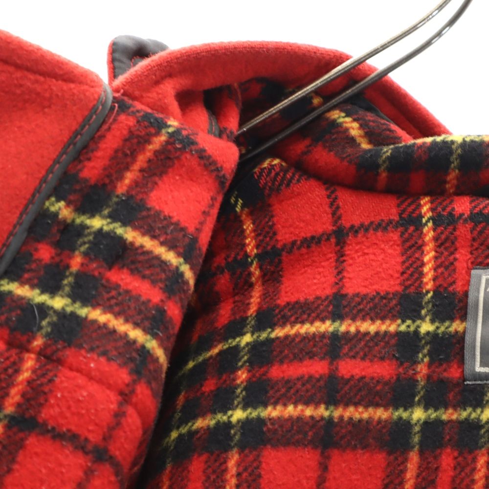 Gloverall グローバーオール 80s ウール ヴィンテージ 長袖 ダッフルコート USA-16 レッド系 裏チェック レディース