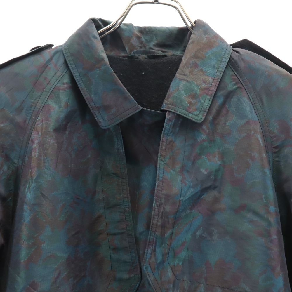 OLD オールド 90s トレンチコート 総柄 長袖 トレンチコート 45608 グリーン系 レディース