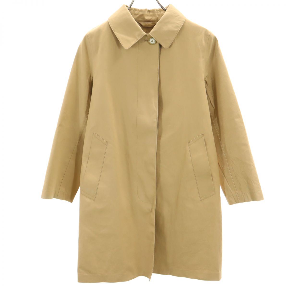 Mackintosh マッキントッシュ ゴム引き ステンカラーコート 40 ベージュ レディース