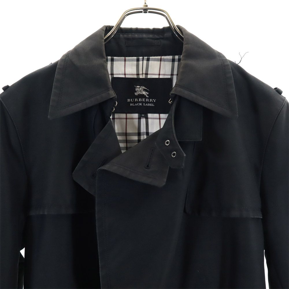 BURBERRY BLACK LABEL バーバリーブラックレーベル 三陽商会 日本製 トレンチコート M 黒 メンズ