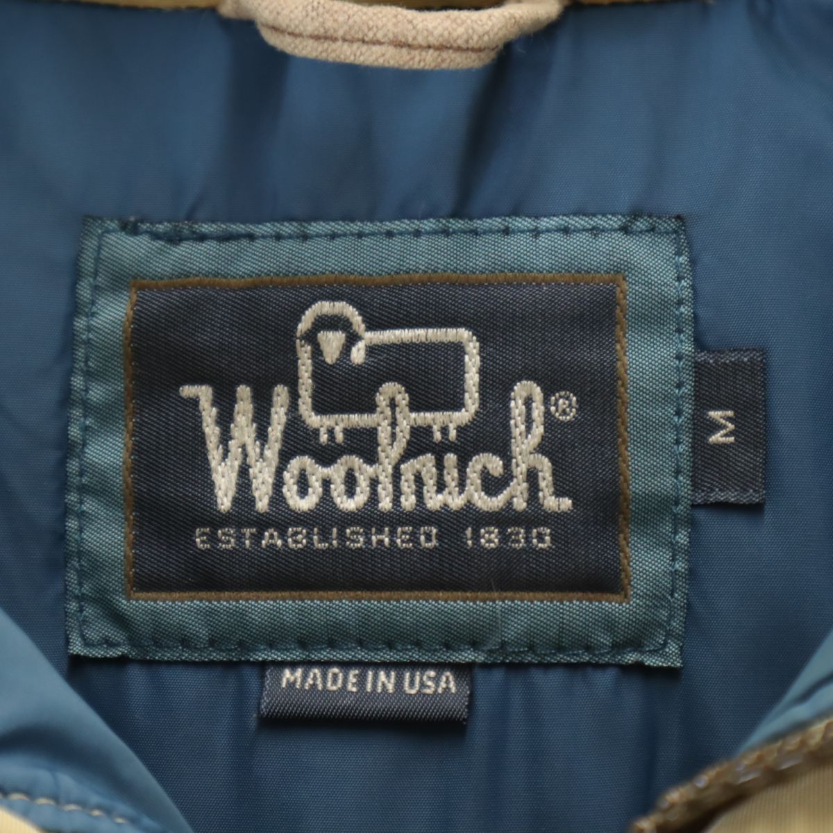 WOOLRICH ウールリッチ 80s USA製 ヴィンテージ ダウンコート M ベージュ メンズ