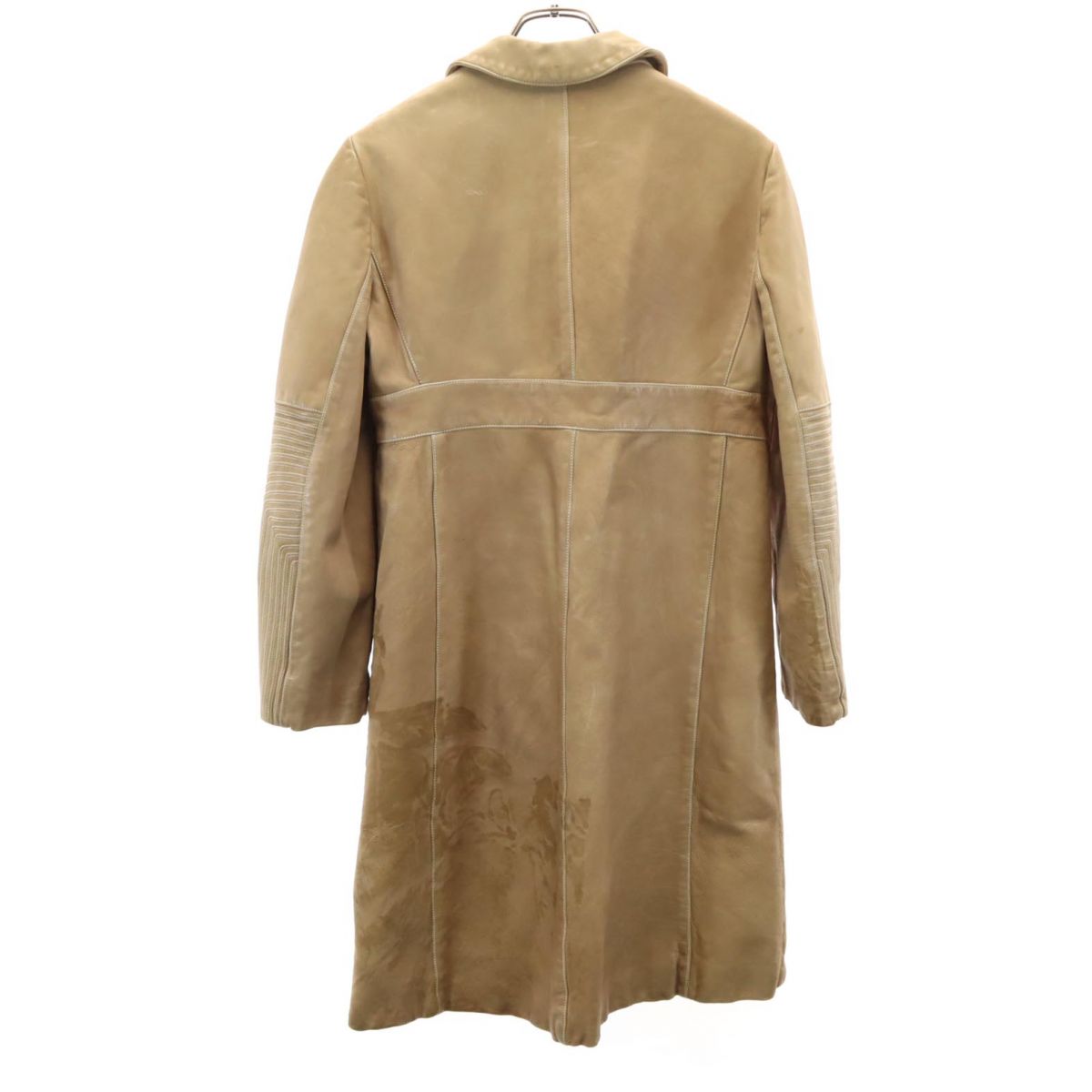 MARNI マルニ 本革 レザーコート 42 ベージュ レディース