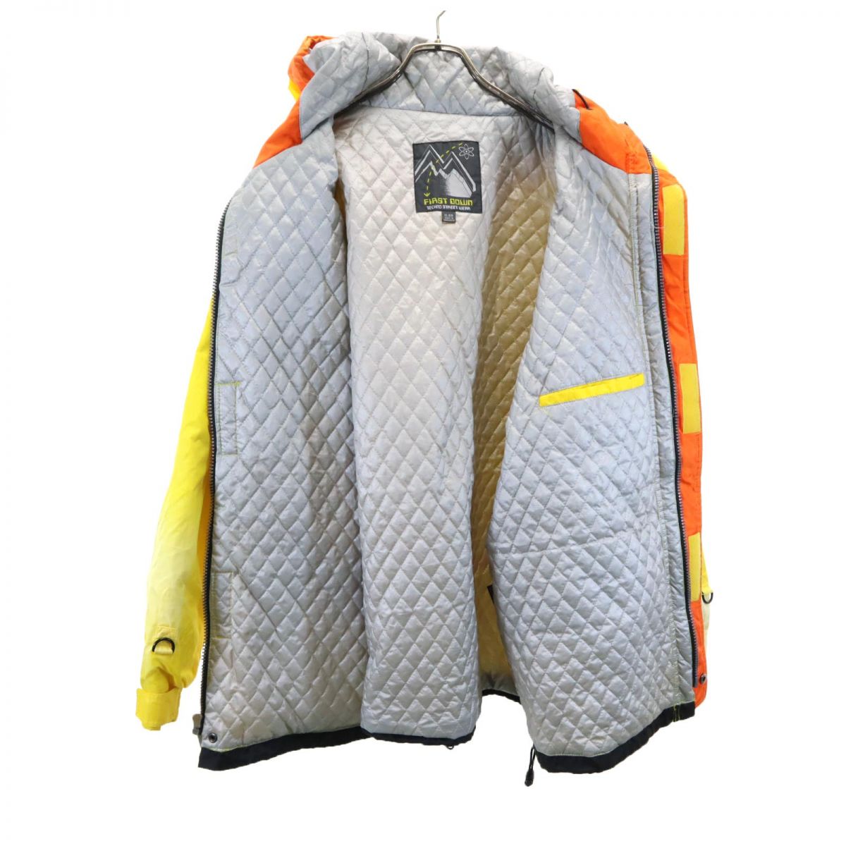 FIRSTDOWN ファーストダウン ジャケット XL イエロー系 フード メンズ