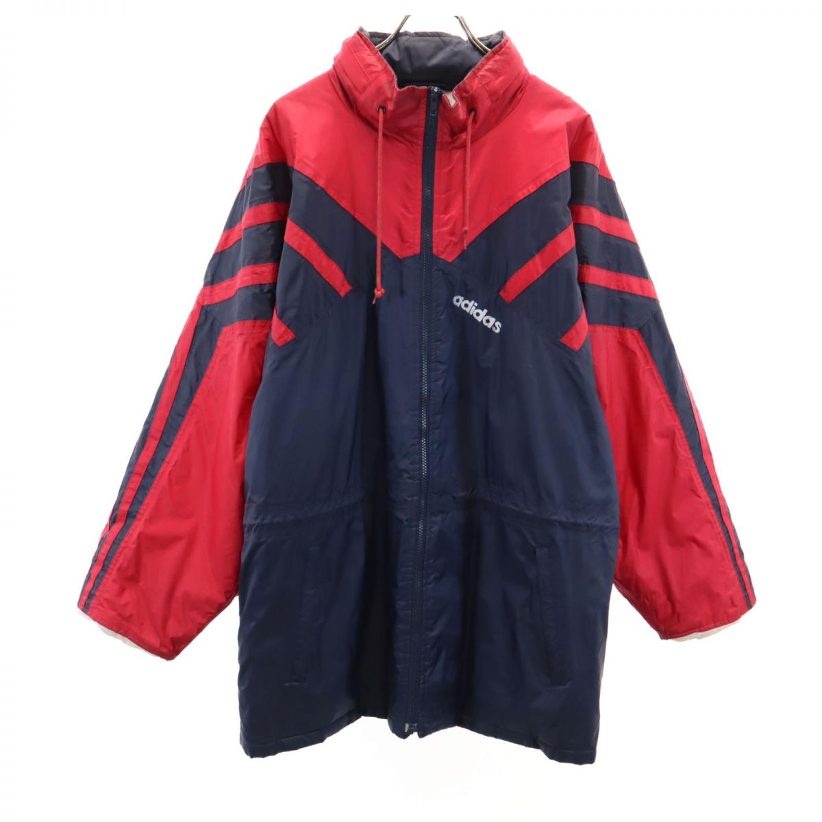 adidas アディダス 80s ヴィンテージ 中綿 ベンチコート L ネイビー系 メンズ