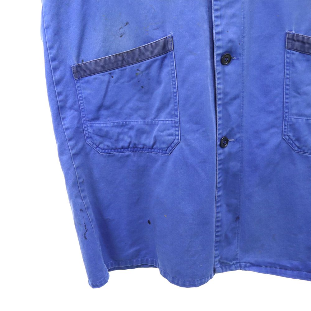 EURO WORK ユーロワーク 70s 80s ヴィンテージ ユーロワーク ワーク チェスターコート ブルー×ネイビー メンズ