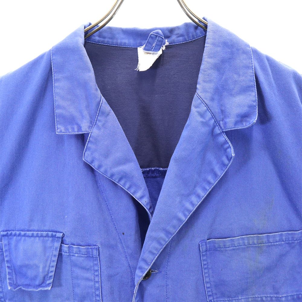 EURO WORK ユーロワーク 70s 80s ヴィンテージ ユーロワーク ワーク チェスターコート ブルー×ネイビー メンズ