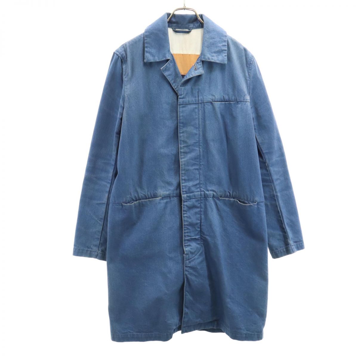 my beautiful land let マイビューティフルランドレット 日本製 開襟 デニムコート 1 ブルー系 メンズ
