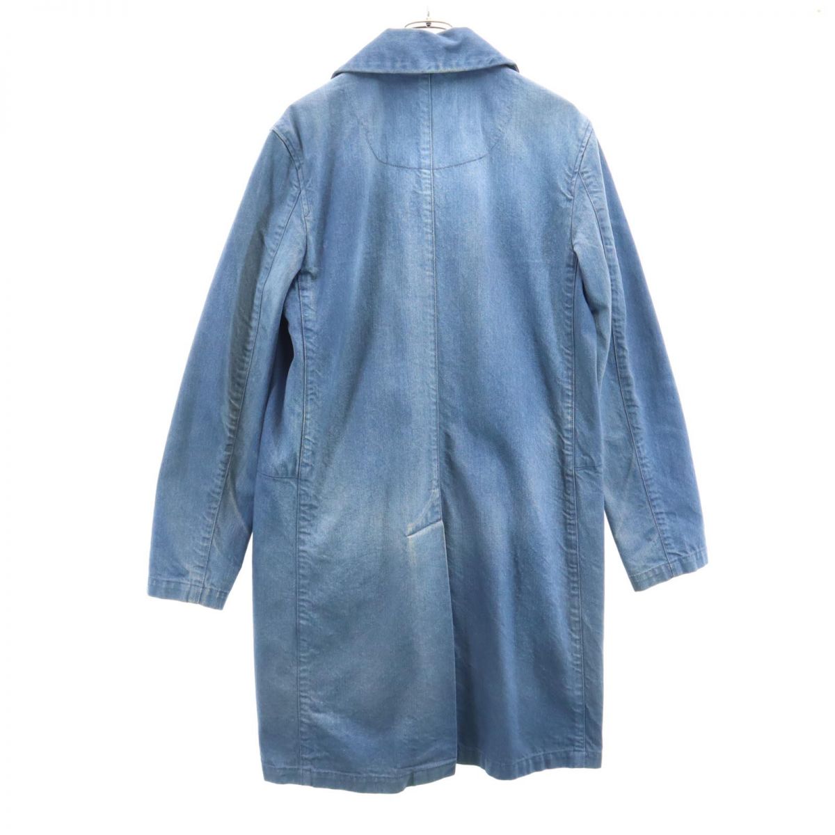 my beautiful land let マイビューティフルランドレット 日本製 開襟 デニムコート 1 ブルー系 メンズ