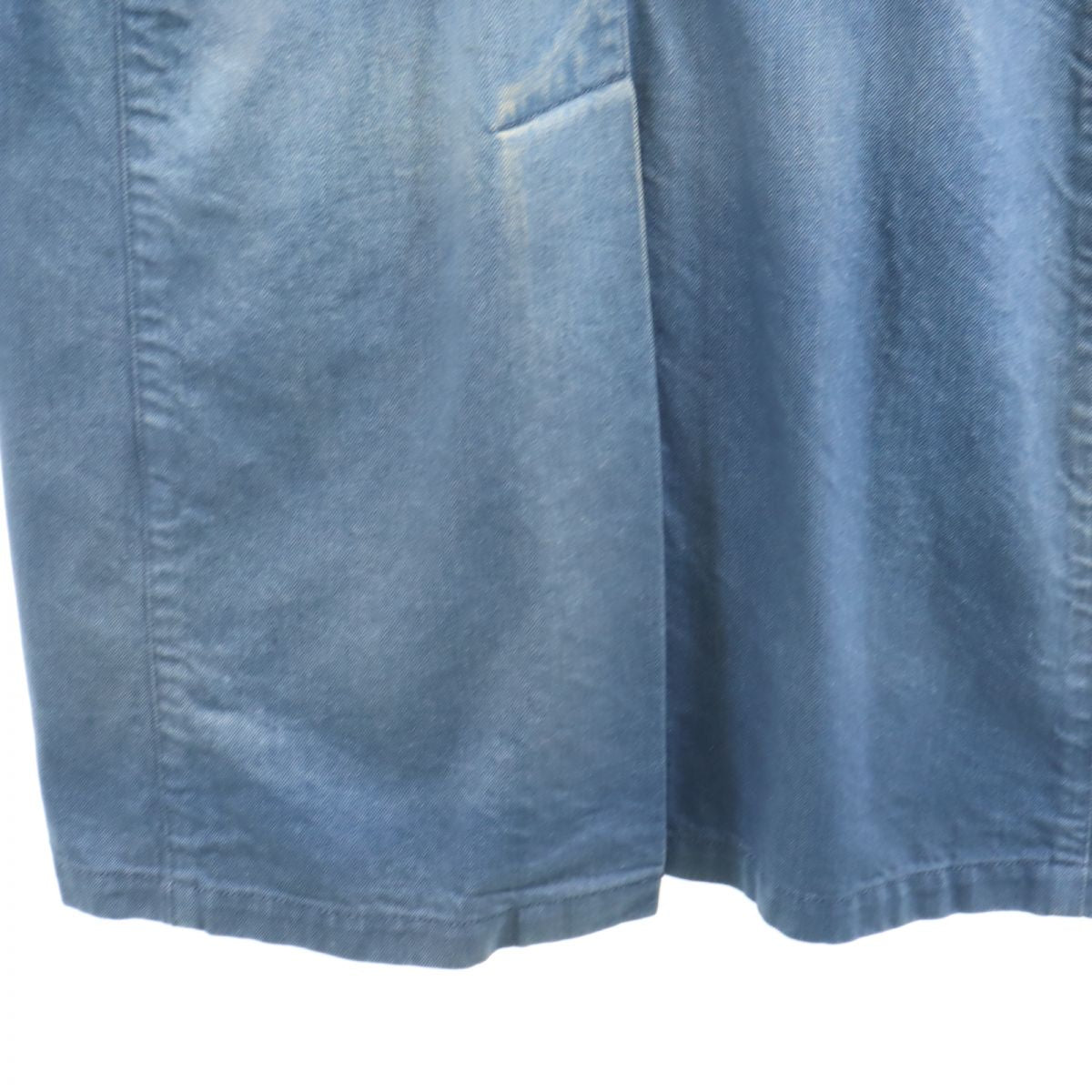 my beautiful land let マイビューティフルランドレット 日本製 開襟 デニムコート 1 ブルー系 メンズ