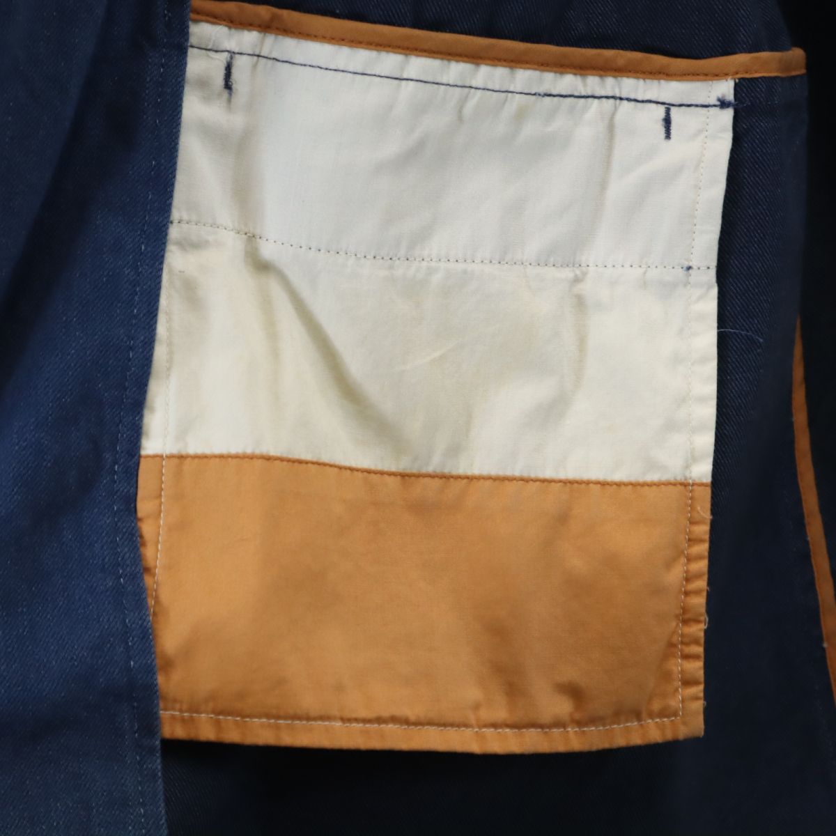 my beautiful land let マイビューティフルランドレット 日本製 開襟 デニムコート 1 ブルー系 メンズ