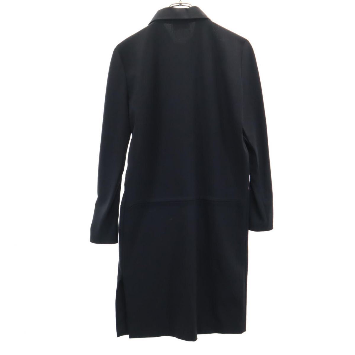 GUCCI グッチ イタリア製 長袖 ハーフジップ ウールブレンド 膝丈ワンピース 42 ブラック系 レディース