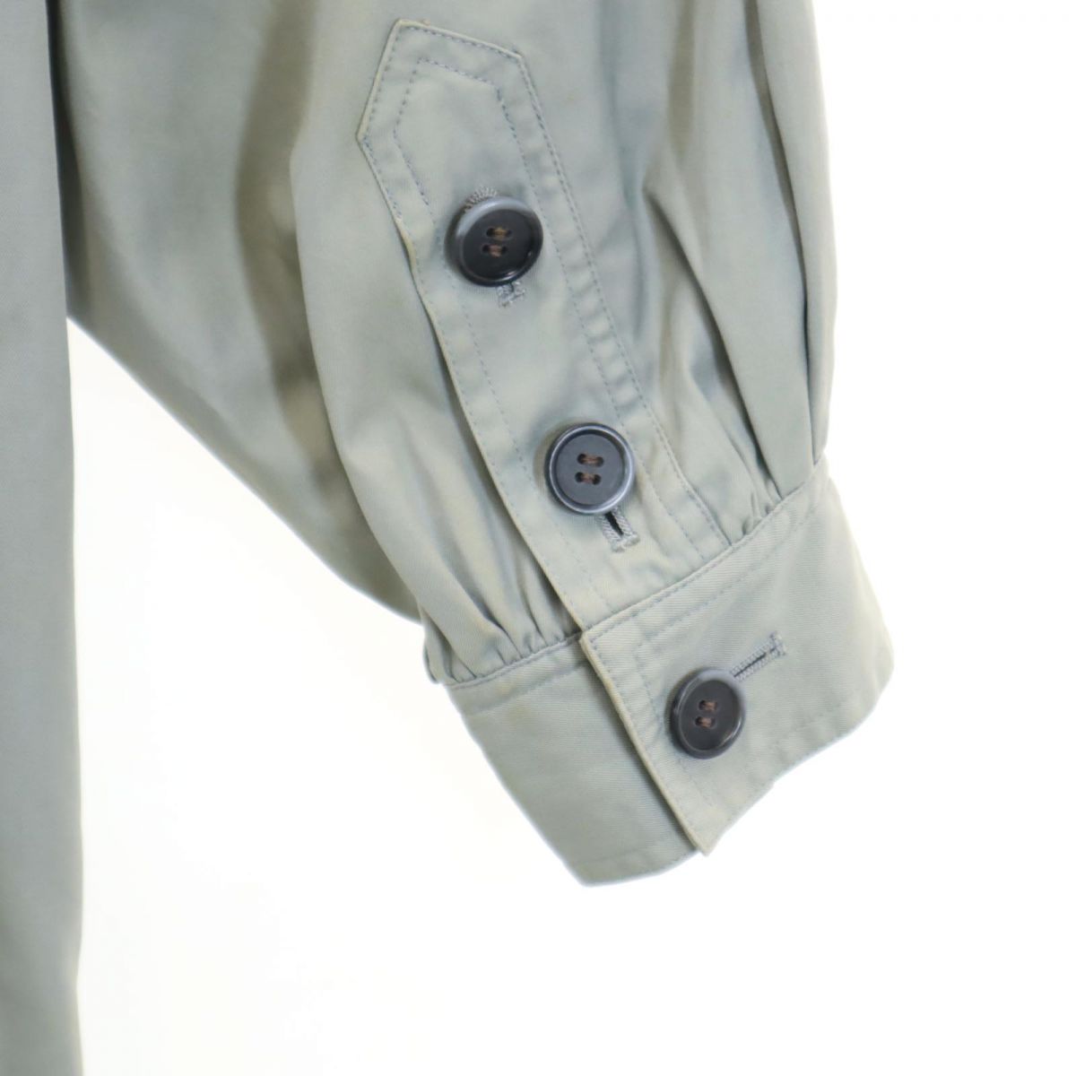 YVES SAINT LAURENT イヴサンローラン 90s オールド コート T9-110 ブルー×アイボリー レディース