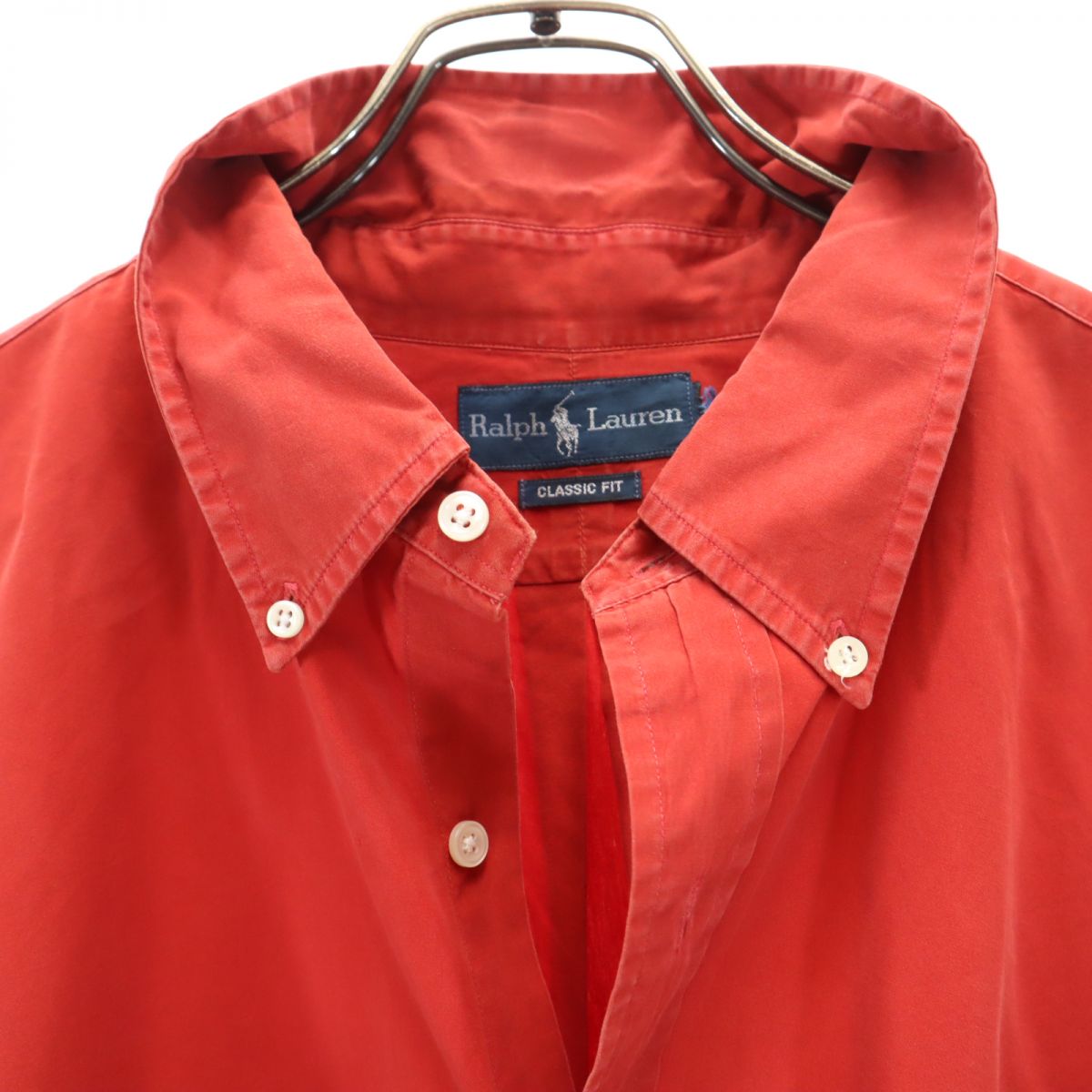 RALPH LAUREN ラルフローレン オールド 長袖 ボタンダウンシャツ 赤 メンズ