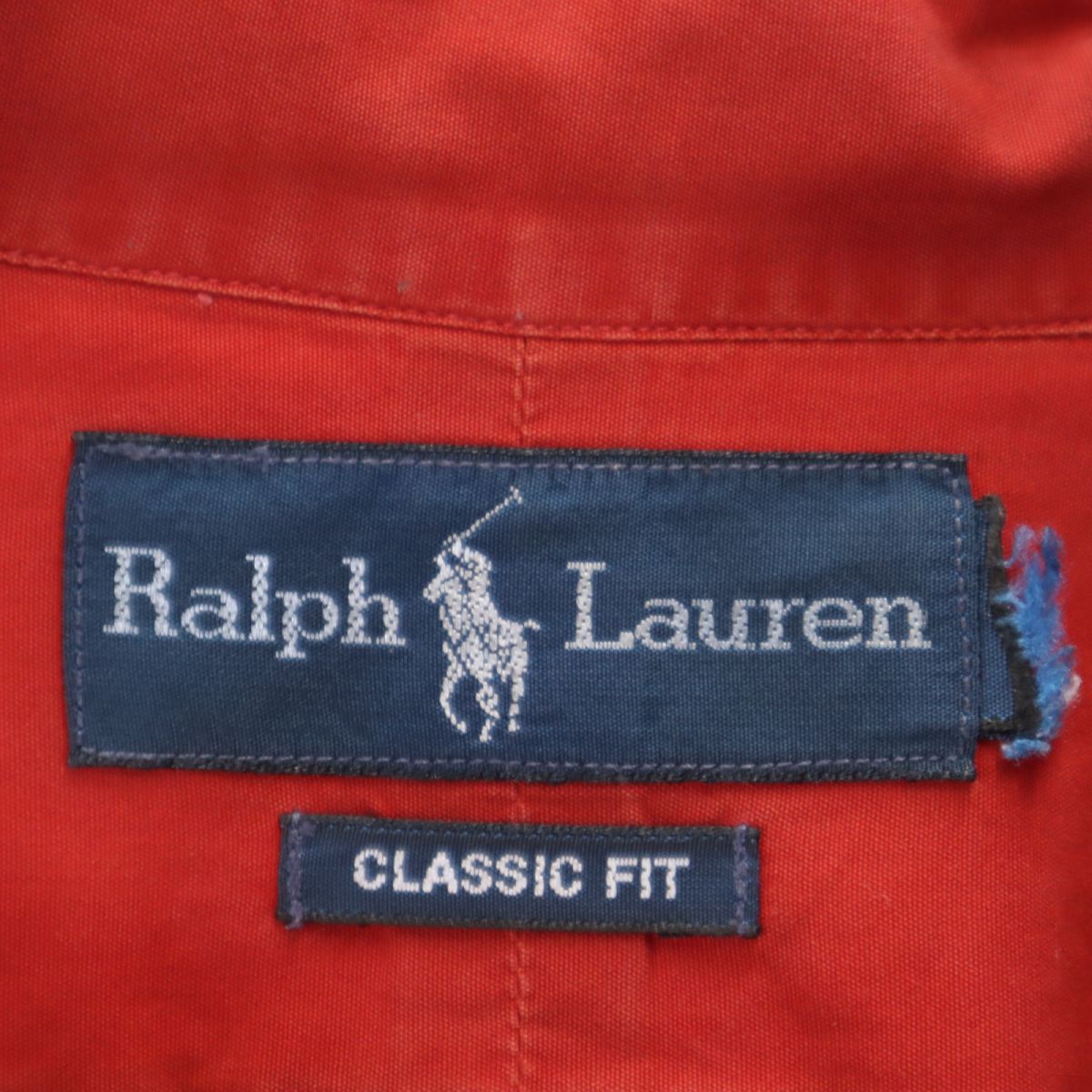 RALPH LAUREN ラルフローレン オールド 長袖 ボタンダウンシャツ 赤 メンズ