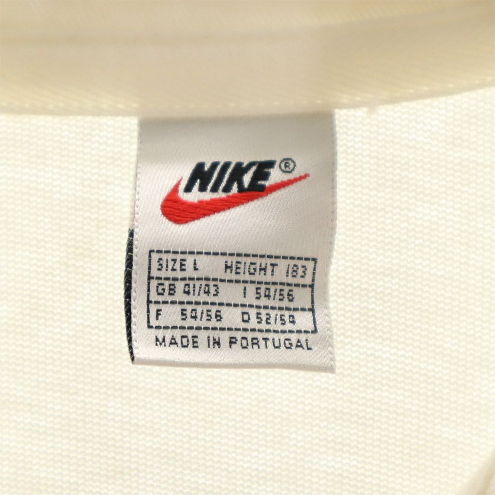 NIKE ナイキ 90s 00s 白タグ オールド Cellnet 長袖 ラガーシャツ L ホワイト系 メンズ