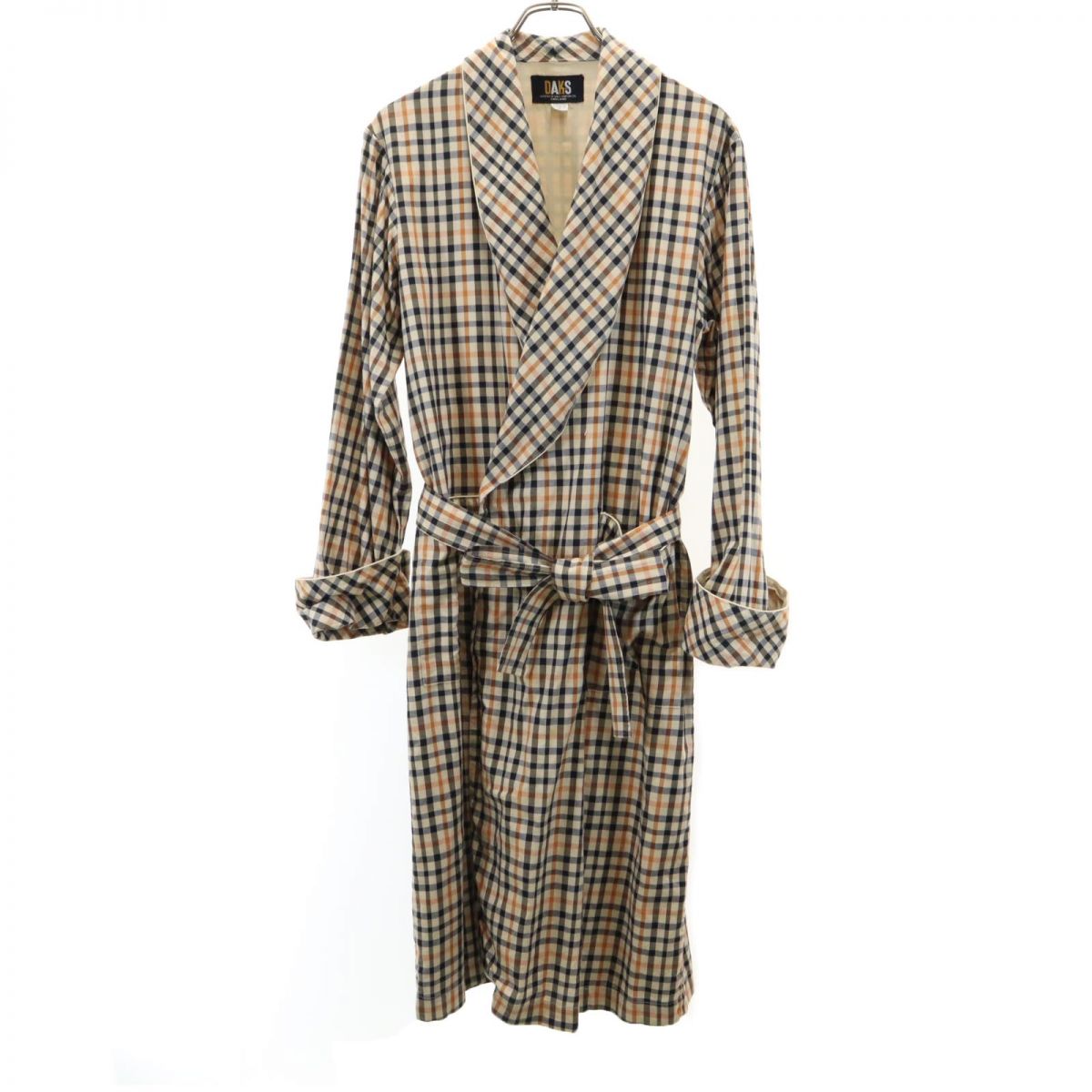 DAKS ダックス 長袖 ガウンコート M ベージュ系 メンズ