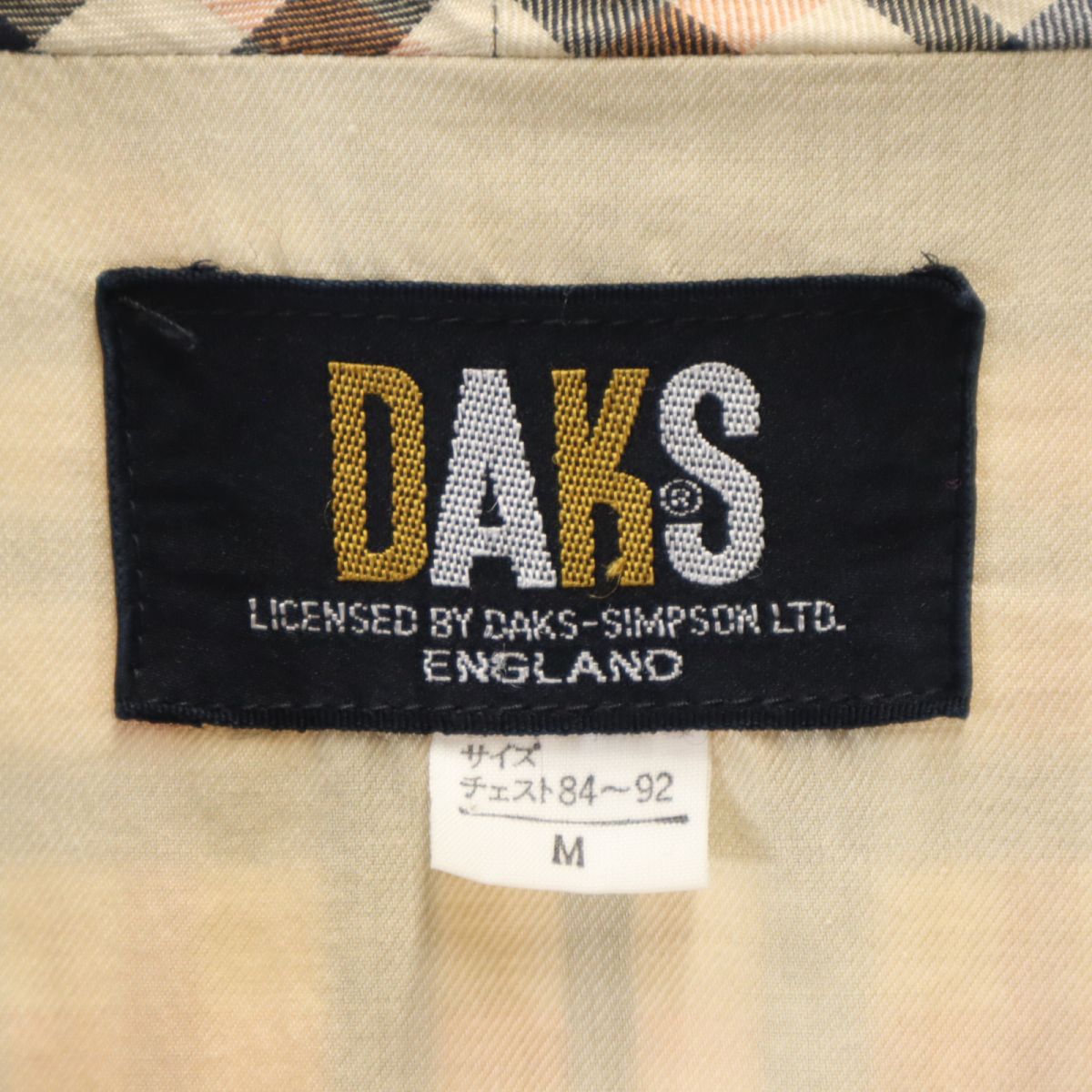 DAKS ダックス 長袖 ガウンコート M ベージュ系 メンズ