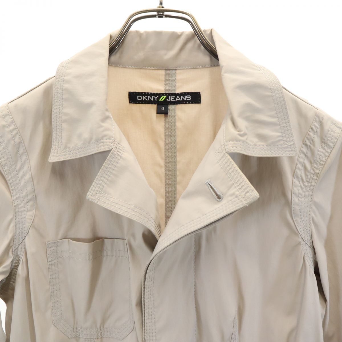 DKNYJEANS ダナキャランジーンズ ロングコート 4 ベージュ系 レディース