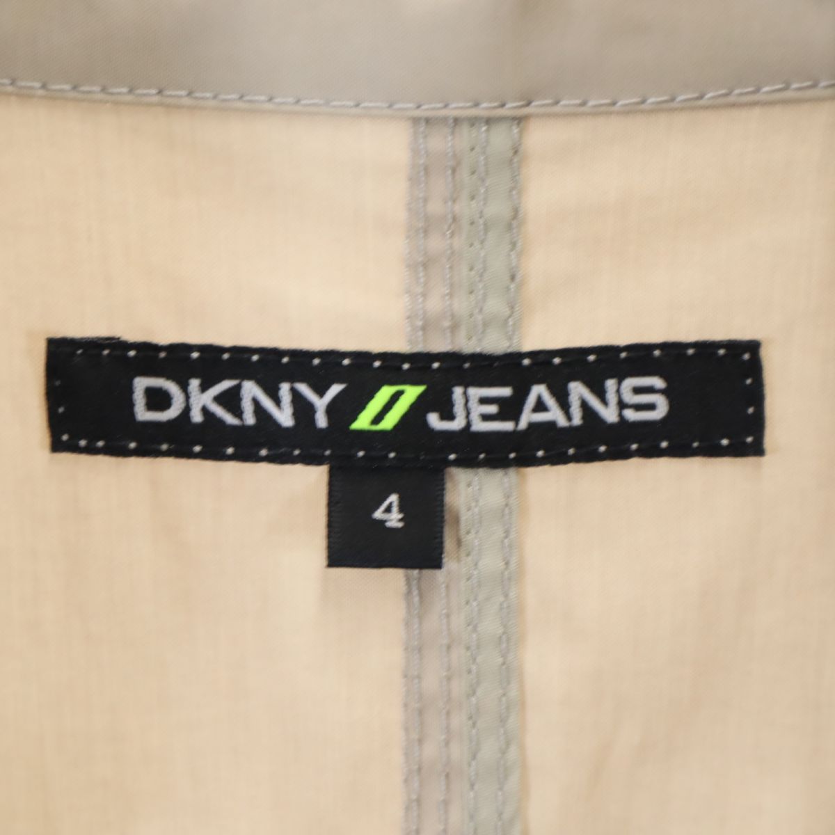 DKNYJEANS ダナキャランジーンズ ロングコート 4 ベージュ系 レディース