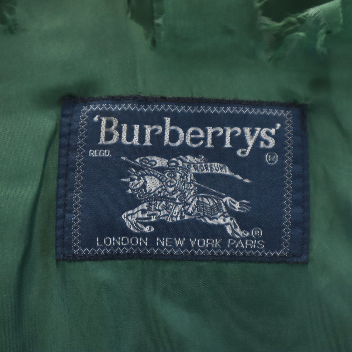 Burberrys バーバリーズ 80s 90s イタリア製 オールド ステンカラーコート グリーン系 レディース