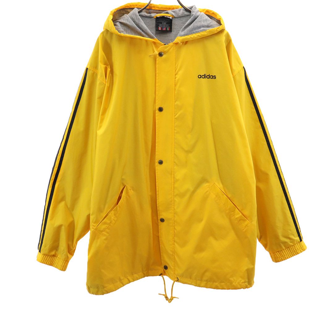 adidas アディダス 90s オールド トレフォイルロゴ 長袖 ナイロンジャケット L イエロー系 コート メンズ