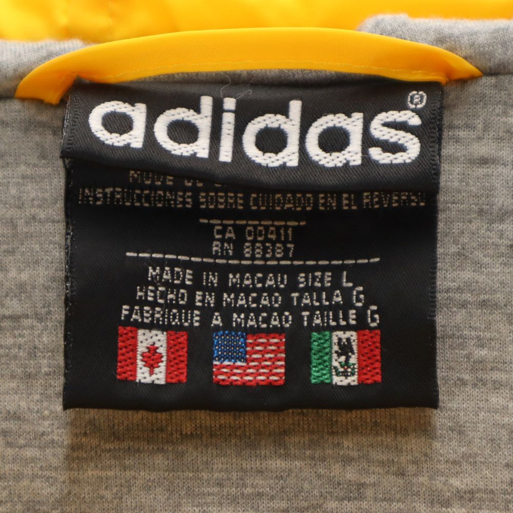 adidas アディダス 90s オールド トレフォイルロゴ 長袖 ナイロンジャケット L イエロー系 コート メンズ
