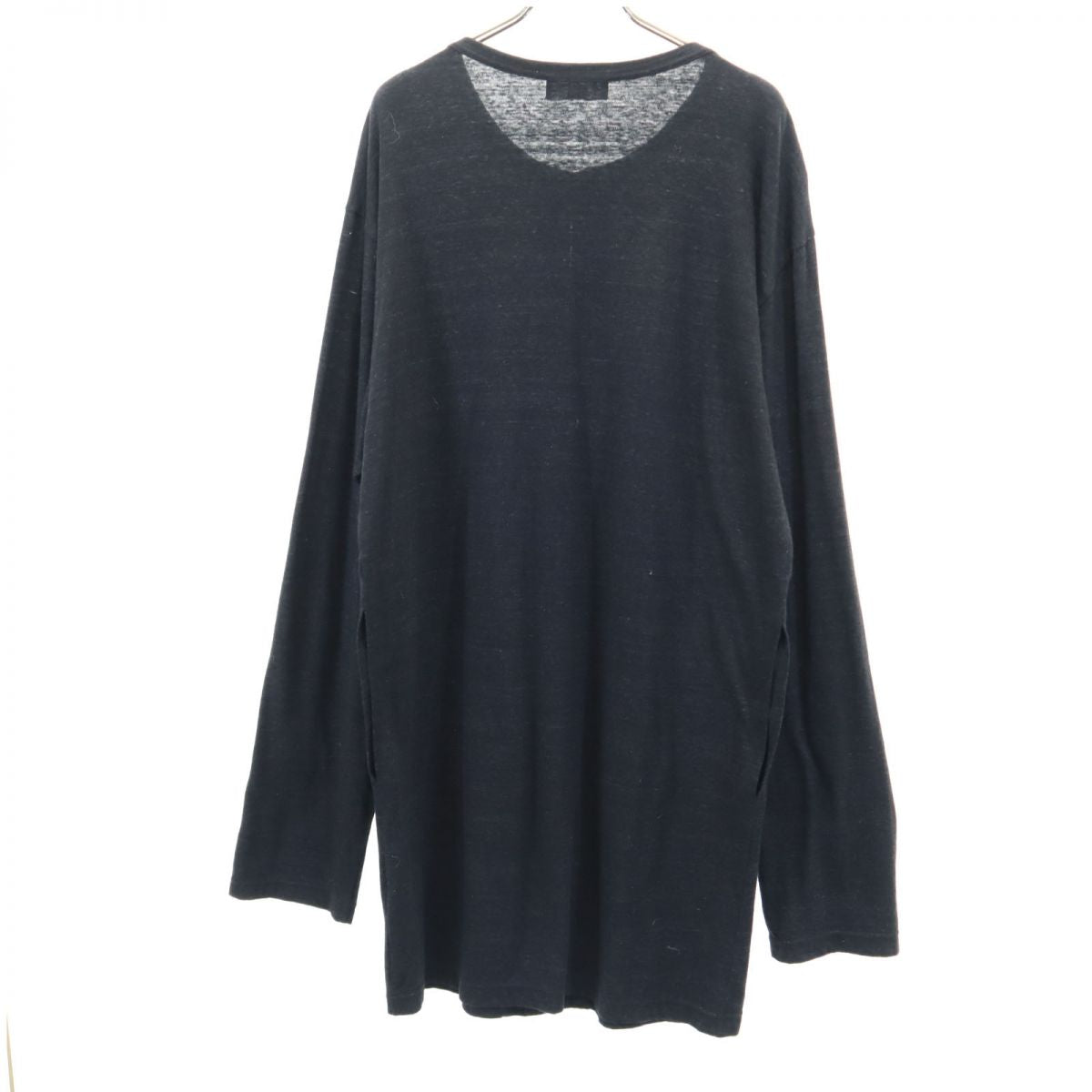 ヨウジヤマモト 日本製 長袖 スナップボタン ロング カーディガン 3 ブラック系 Yohji Yamamoto POUR HOMME メンズ