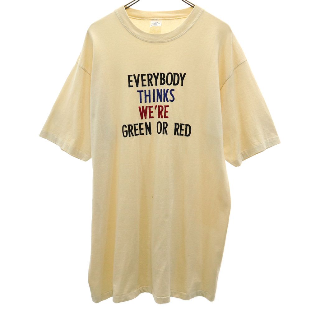 BELTON ベルトン 90s USA製 オールド 半袖 Tシャツ XL ベージュ レディース