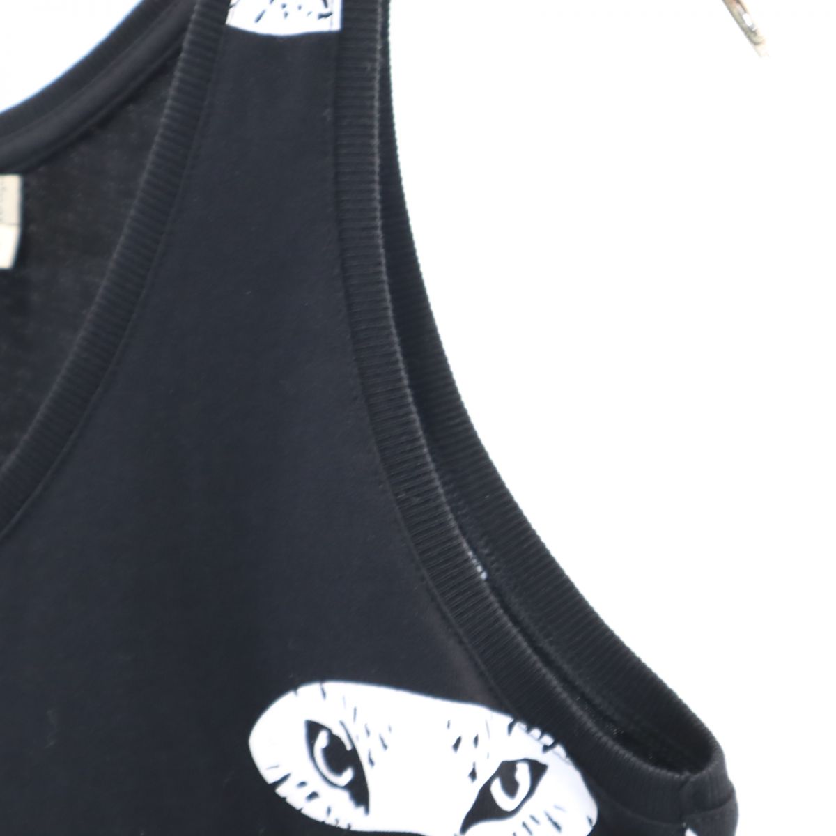 MAISON KITSUNE メゾンキツネ 総柄 ノースリーブ ワンピース S ブラック レディース