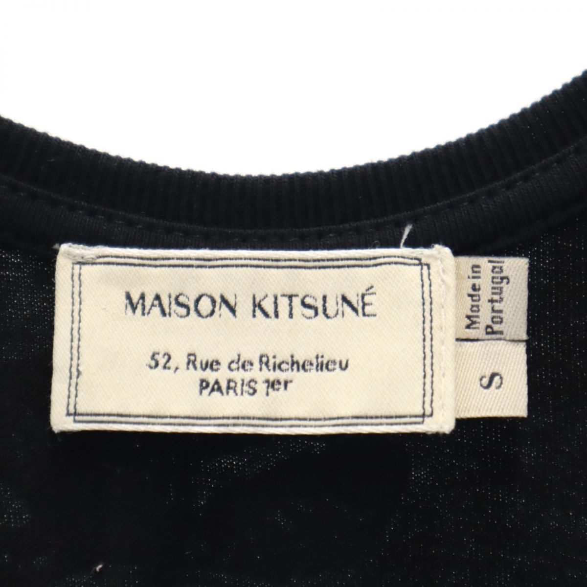 MAISON KITSUNE メゾンキツネ 総柄 ノースリーブ ワンピース S ブラック レディース