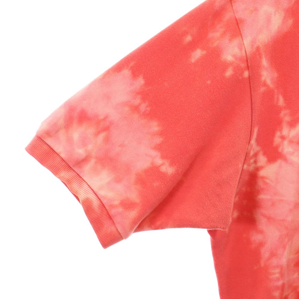 半袖 ポロシャツ オレンジ系 ビッグサイズ 鹿の子地 メンズ