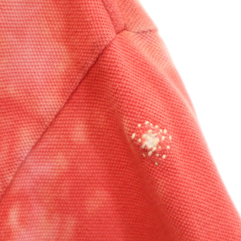 半袖 ポロシャツ オレンジ系 ビッグサイズ 鹿の子地 メンズ