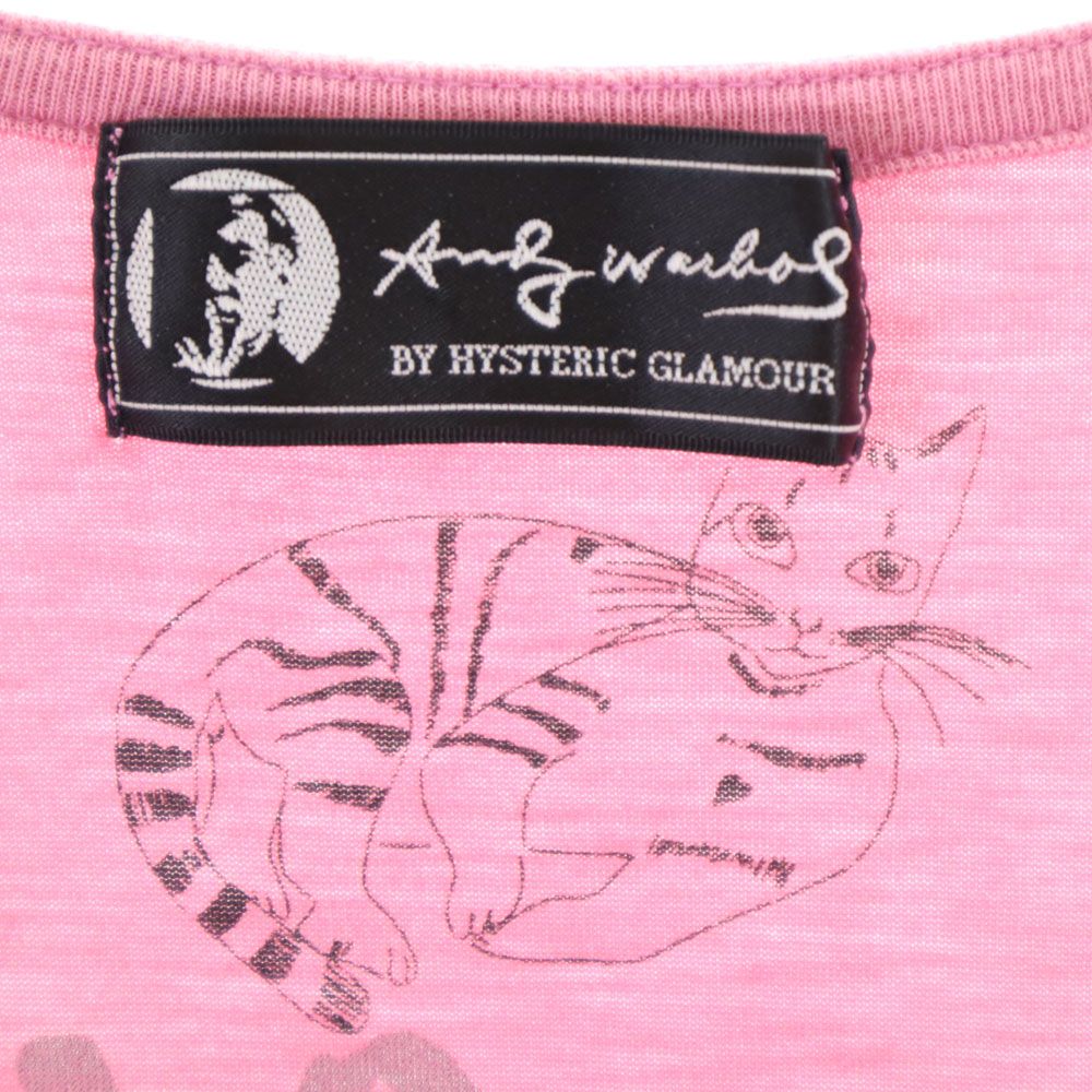 HYSTERIC ヒステリック 日本製 両面プリント 半袖 ワンピース F ピンク レディース