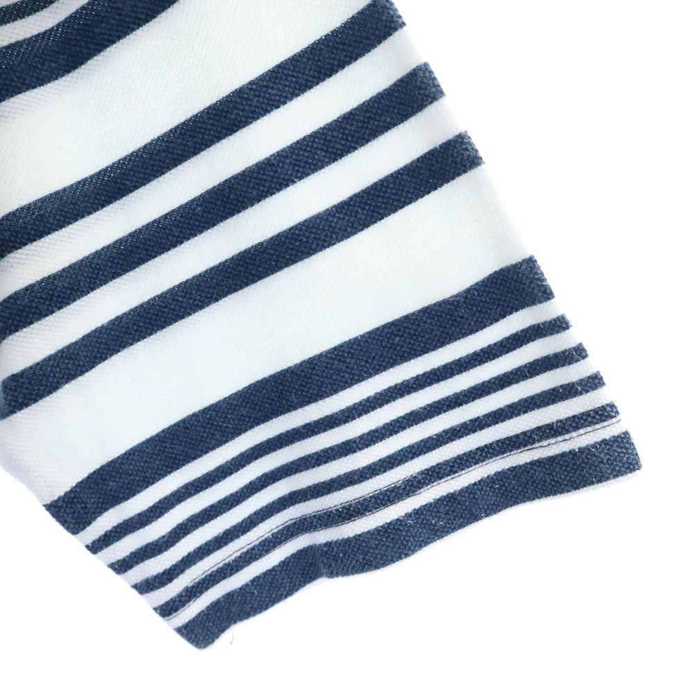 Burberrys バーバリーズ 90s 英国製 オールド ボーダー 半袖 ポロシャツ S ブルー系 鹿の子 メンズ