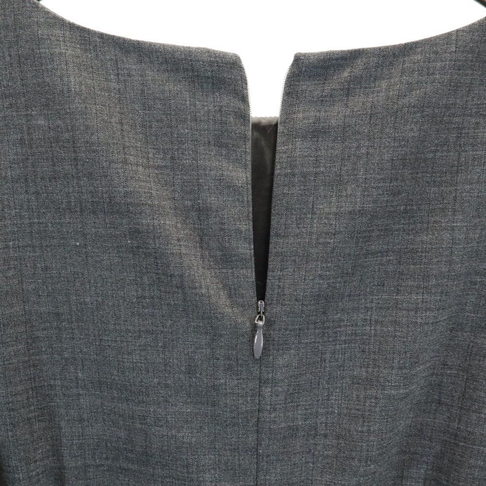 GIORGIO ARMANI ジョルジオアルマーニ イタリア製 5分袖 膝丈ワンピース グレー レディース