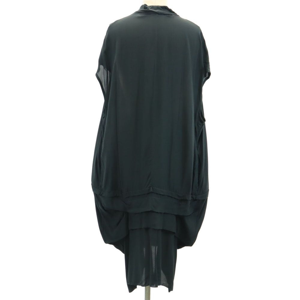 MARNI マルニ イタリア製 半袖 ロングワンピース 40 黒 フレンチスリーブ レディース