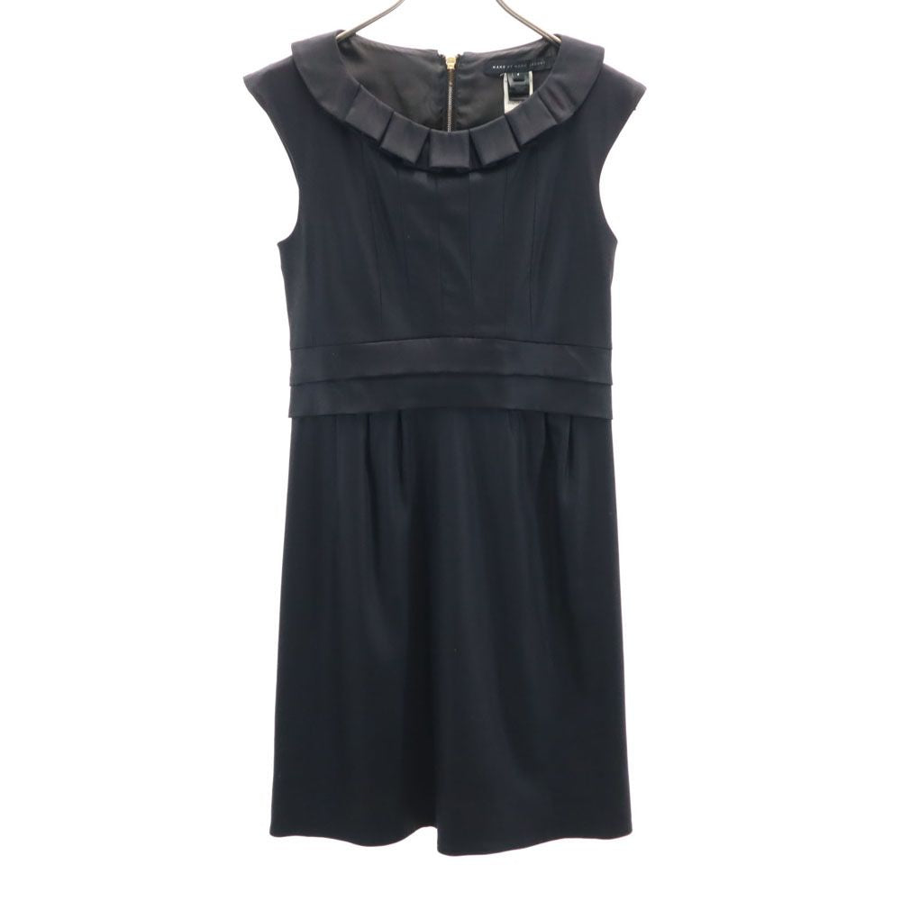 MARC BY MARC JACOBS マークバイマークジェイコブス ウールブレンド ノースリーブ 膝丈ワンピース 4 黒 レディース