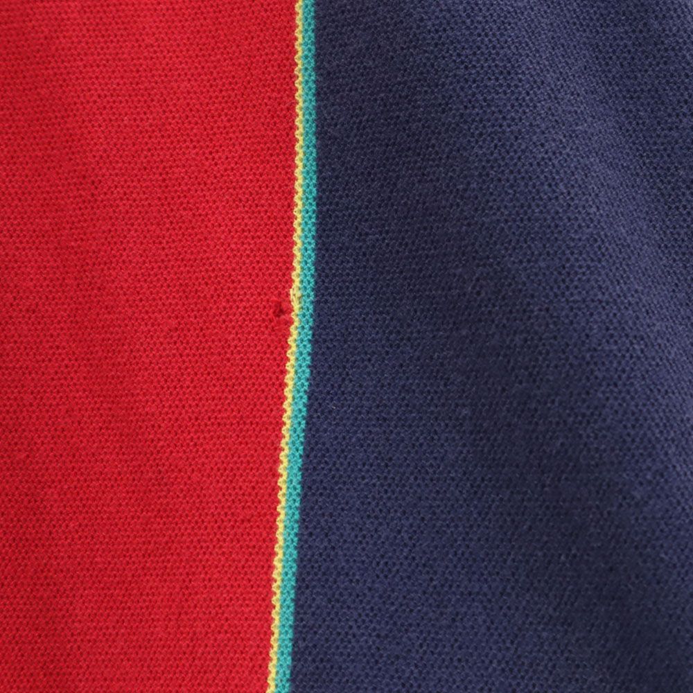 Cross Creek クロスクリーク 90s USA製 オールド ストライプ柄 半袖 鹿の子 ポロシャツ L ネイビー メンズ