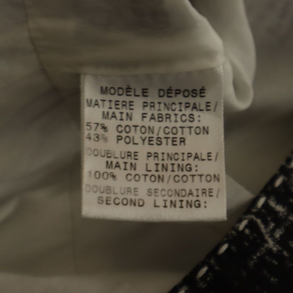 PAULE KA ポールカ ポーランド製 総柄 ノースリーブ 膝丈ワンピース 36 ブラック レディース