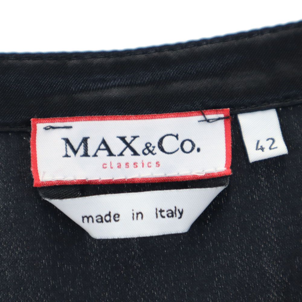 MAX&CO マックスアンドコー イタリア製 ノースリーブ ミニワンピース 42 ブラック レディース