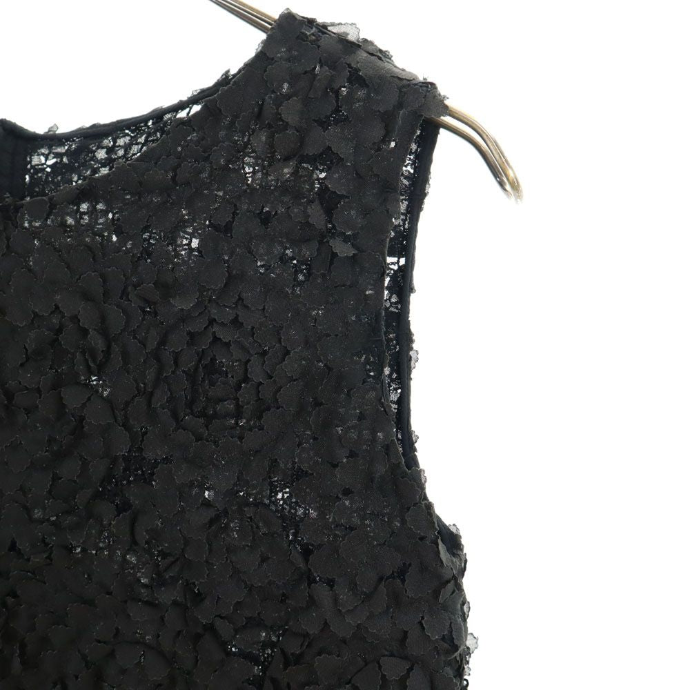 mila schon ミラショーン 日本製 ノースリーブ 膝丈ワンピース 40 黒 レディース