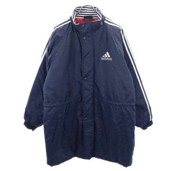 adidas アディダス イギリス製 長袖 ベンチコート 紺 メンズ