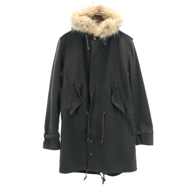 アヴィレックス リアルファー付き モッズコート M カーキ系 AVIREX メンズ