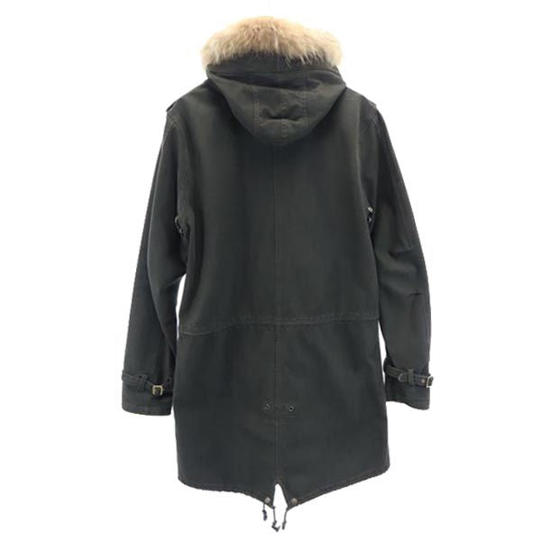 アヴィレックス リアルファー付き モッズコート M カーキ系 AVIREX メンズ