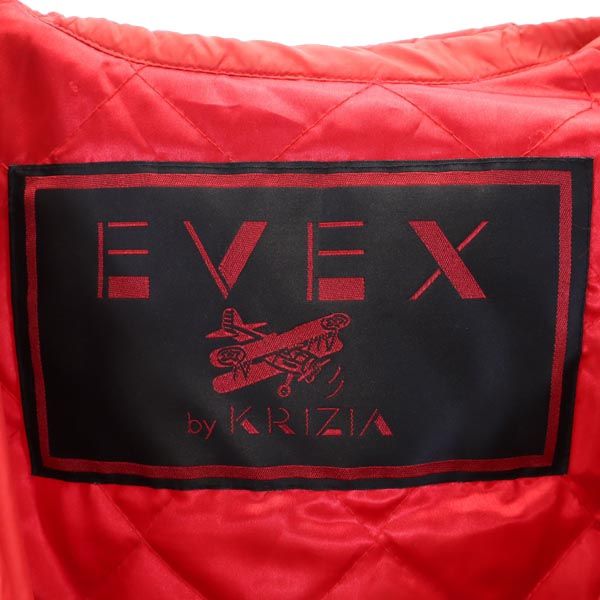 EVEX by KRIZIA エヴェックスバイクリツィア 中綿 ステンカラーコート 40 赤 レディース